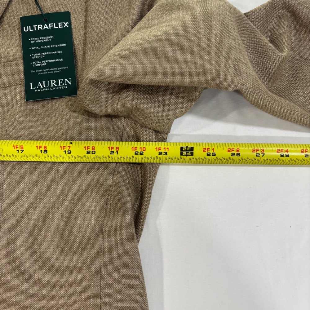 Lauren Ralph Lauren UltraFlex Blazer Mens 44L Tan Linen Blend Sport Coat NWT - Picture 9 of 12